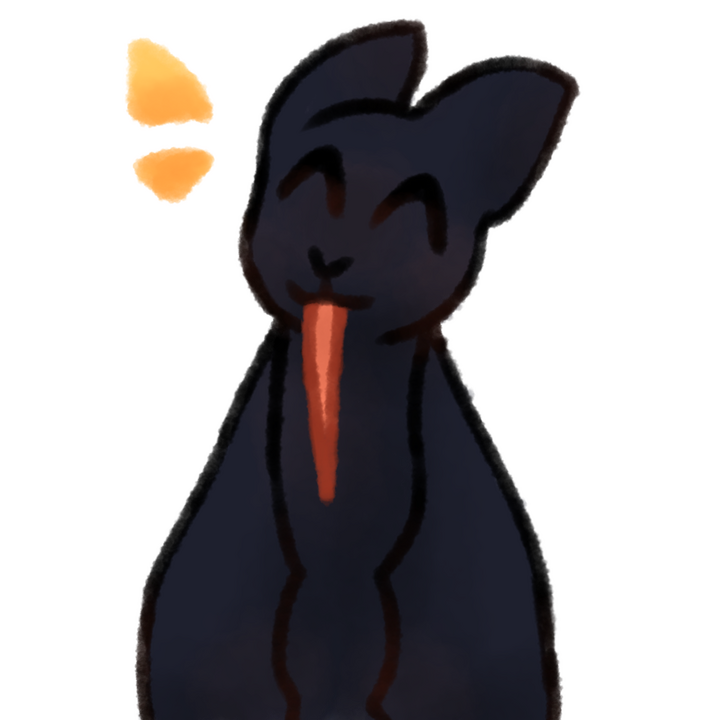 Drawing of a bat sticking its long tongue out happily.