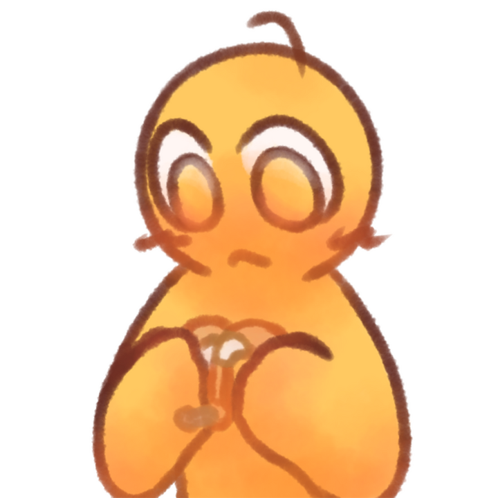 Drawing of an emojiperson holding a pair of hearing aids.