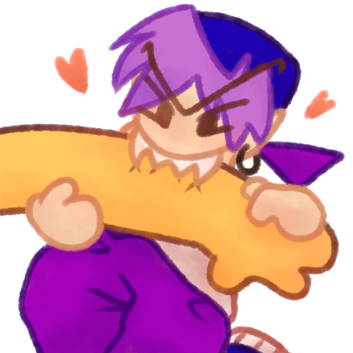 Drawing of an emojiperson's arm getting bitten by Boyfriend from Friday Night Funkin D-Sides.