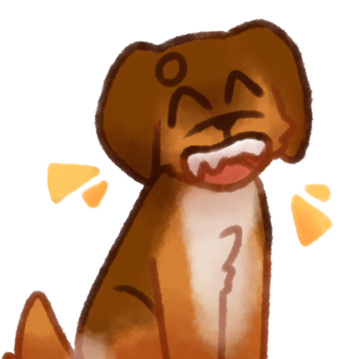 Drawing of a scotia nova retriever happily showing off its teeth.